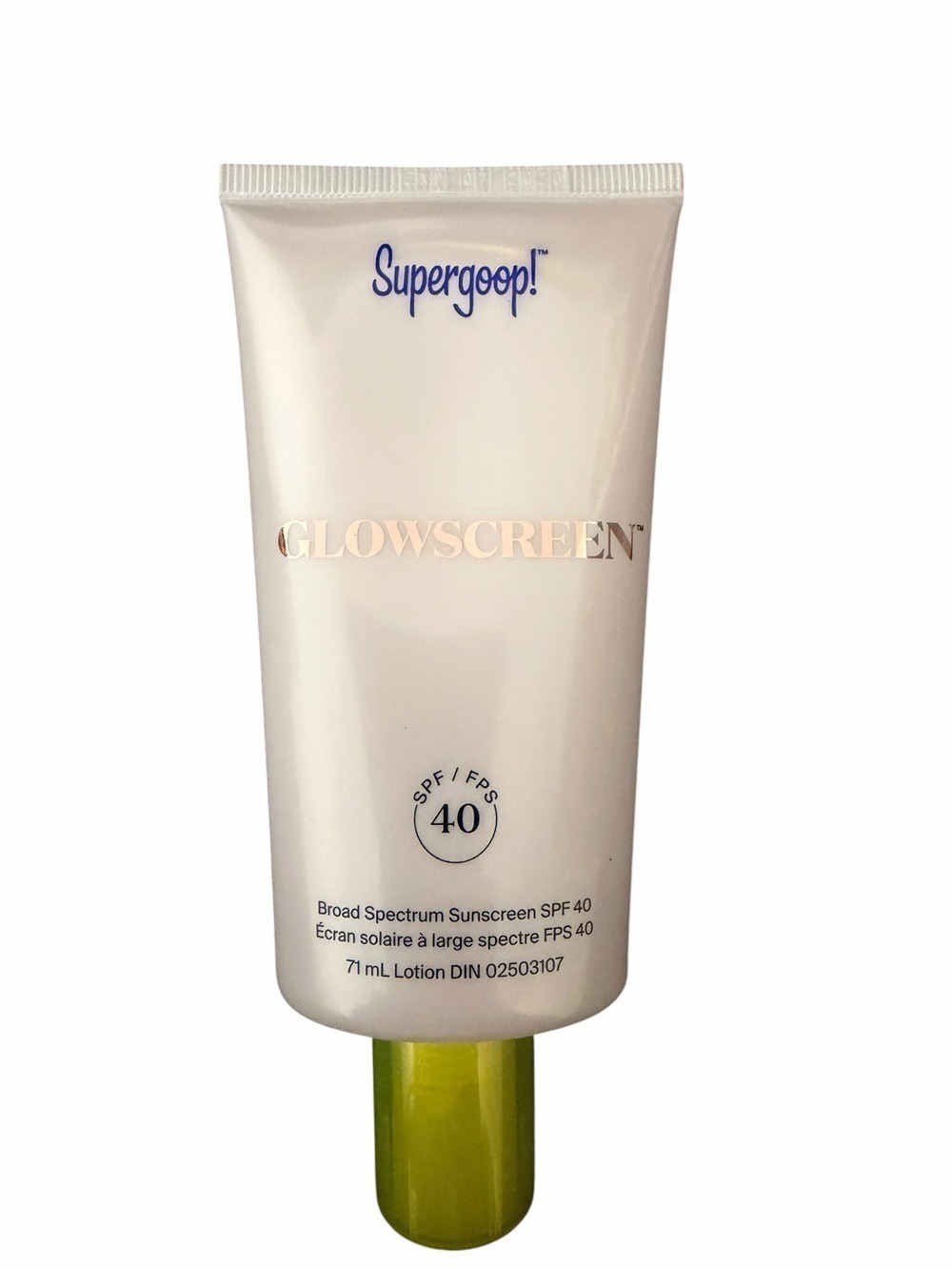 Supergoop! Glowscreen Illuminating Sunscreen Tube - White with Green Cap
